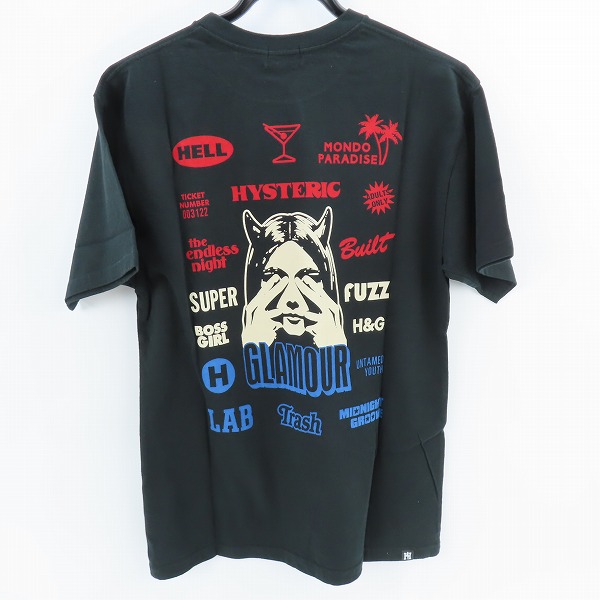 実際に弊社で買取させて頂いた【未使用】HYSTERIC GLAMOUR/ヒステリックグラマー MONDO PARADISE バックプリント Tシャツ 02212CT03 M の画像 1枚目