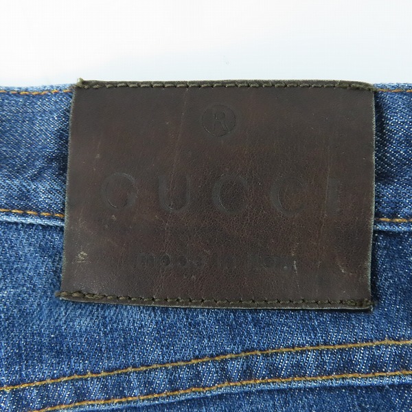 実際に弊社で買取させて頂いたGUCCI/グッチ インディゴデニムパンツ 44の画像 4枚目