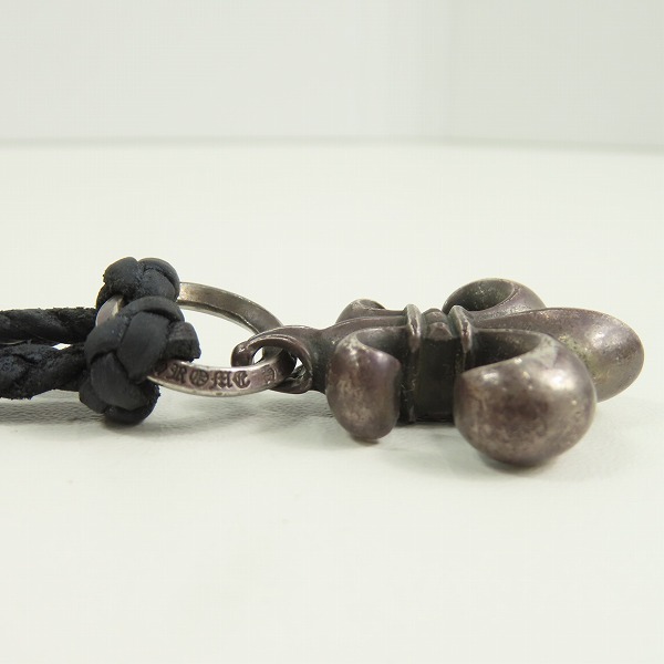 実際に弊社で買取させて頂いたCHROME HEARTS/クロムハーツ BSフレアチャーム w/レザーブレード スクロールボロチップの画像 4枚目