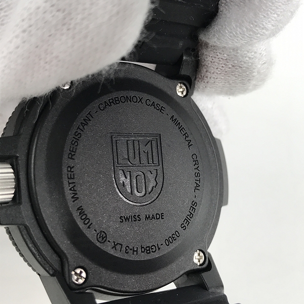 実際に弊社で買取させて頂いたLUMINOX/ルミノックス LEATHERBACK SEA TURTLE 0300 SERIES  アナログ クォーツ 腕時計 0301.Lの画像 3枚目