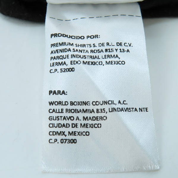 実際に弊社で買取させて頂いたボクシングwbc公式 チャンピオンベルトTシャツ 半袖/Sの画像 4枚目