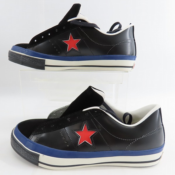 実際に弊社で買取させて頂いた【未使用】CONVERSE/コンバース ONE STAR TUBELINE OX ワンスター チューブライン 黒赤紺/9.5の画像 3枚目