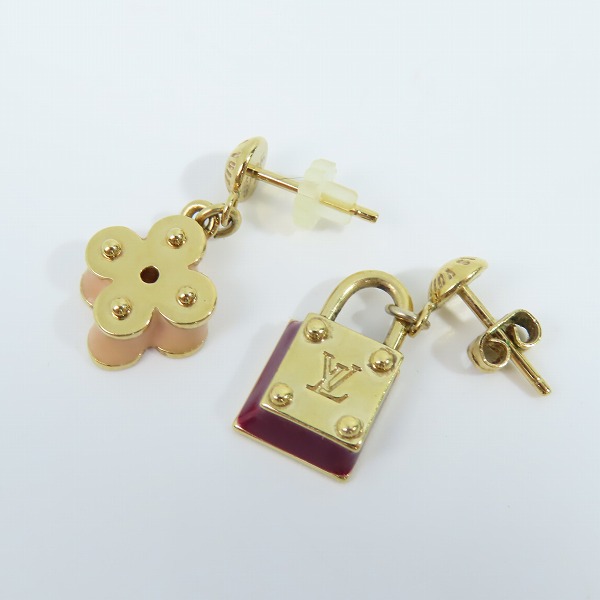 実際に弊社で買取させて頂いたLOUIS VUITTON/ルイ ヴィトン ブークル ドレイユ スウィート チャーム モノグラム ピアス GP ゴールドメッキ M66245