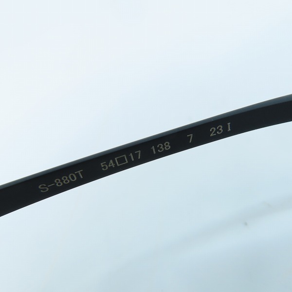 実際に弊社で買取させて頂いた999.9/フォーナインズ メガネフレーム アイウェア/メタルブロウフレーム S-880T-7の画像 5枚目