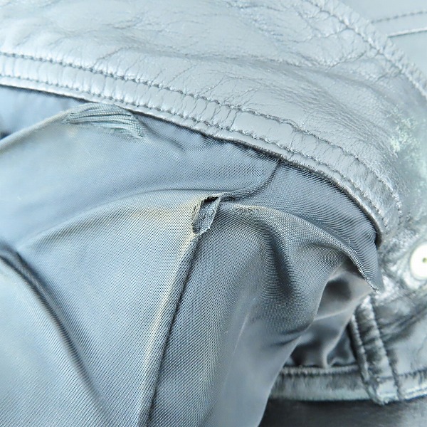 実際に弊社で買取させて頂いたUNDERCOVER/アンダーカバー 08SS ラムレザー シングル ライダース ジャケット A4209/2の画像 6枚目