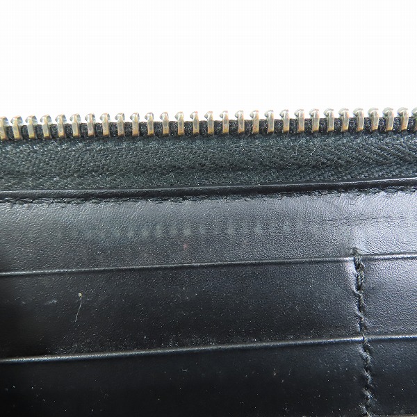 実際に弊社で買取させて頂いたGUCCI/グッチ グッチシマ アヴェル ブラック ラウンド ジップ/ファスナー ウォレット/長財布 307987の画像 7枚目