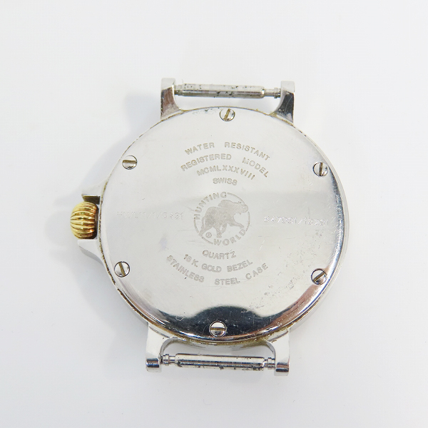 実際に弊社で買取させて頂いた【ケースのみ/動作未確認】HUNTING WORLD/ハンティングワールド 18Kベゼル HWL11 腕時計/ウォッチ の画像 2枚目
