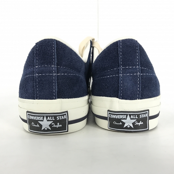 実際に弊社で買取させて頂いた【未使用】CONVERSE/コンバース  ONE STAR OX SUEDE NAVY ワンスター スエード ネイビー ホワイト/9の画像 1枚目