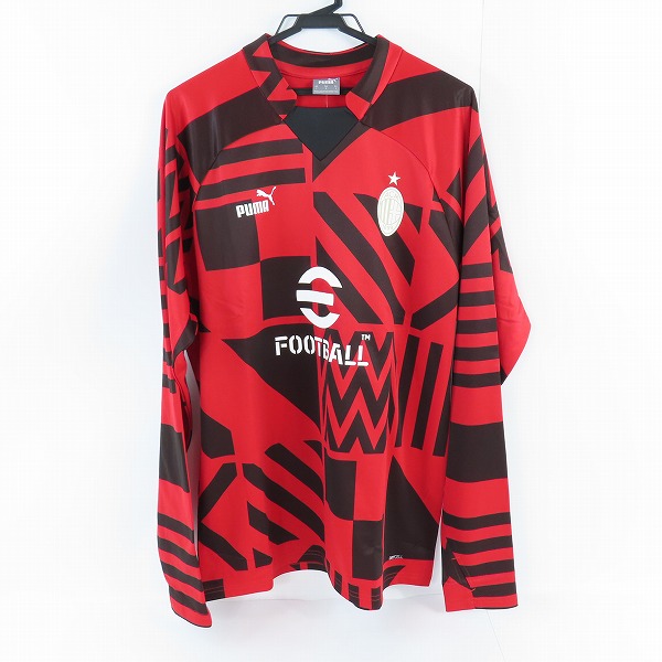 実際に弊社で買取させて頂いた【未使用】PUMA/プーマ ACミラン 22/23 プレマッチ ニットトップ 長袖Tシャツ 767550-06 L