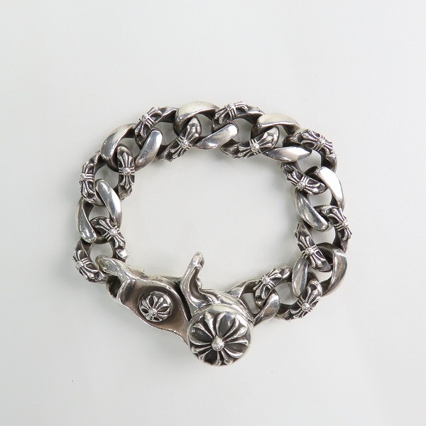 実際に弊社で買取させて頂いた【インボイス有】CHROME HEARTS/クロムハーツ ファンシーチェーン クリップ ブレスレットの画像 5枚目