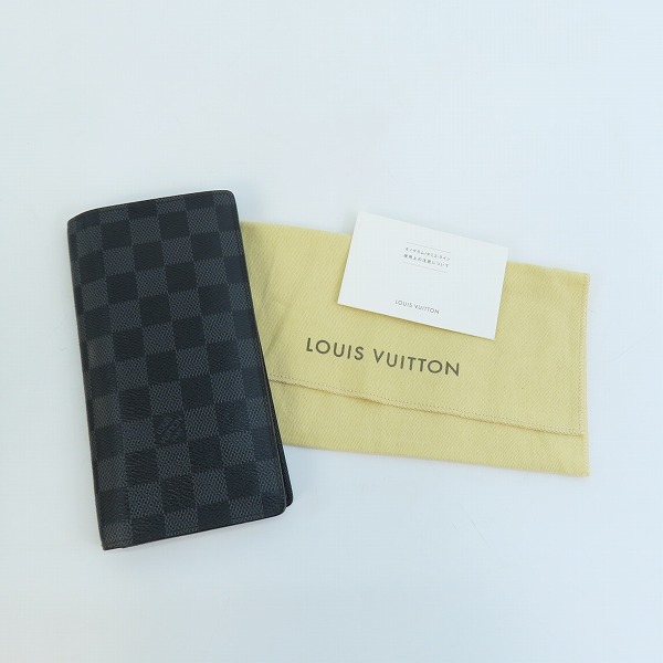 実際に弊社で買取させて頂いたLOUIS VUITTON/ルイヴィトン ポルトフォイユ ブラザ ダミエ グラフィット 二つ折り 長財布/財布 N62665の画像 9枚目
