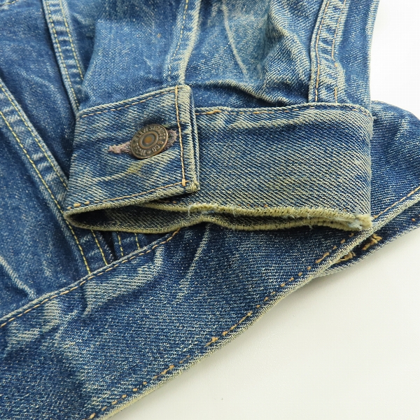 実際に弊社で買取させて頂いたLEVIS/リーバイス 557 60sオリジナル デニムジャケット/40の画像 7枚目
