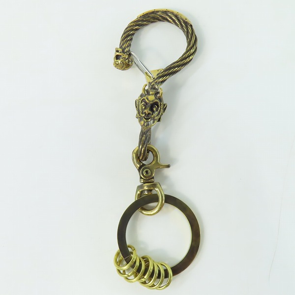 実際に弊社で買取させて頂いた(1)Gangsterville×galcia/ギャングスタービル×ガルシア キーホルダー DEVIL/デビル ブラス 真鍮 キーフック 15cmの画像 1枚目