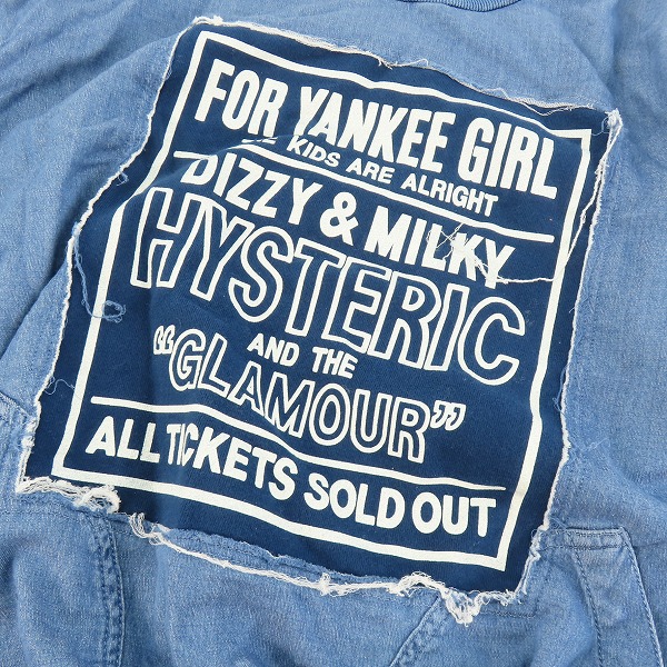 実際に弊社で買取させて頂いたHYSTERIC GLAMOUR/ヒステリックグラマー DIZZY＆MILKYプリント リメイクプルオーバーワンピース 01233AO06/FREEの画像 6枚目