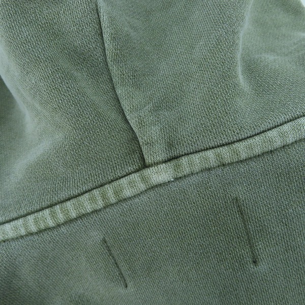 実際に弊社で買取させて頂いたATMOS/アトモス OVERDYED SWEAT HOODIE GREEN パーカー MAT21-A037/Mの画像 7枚目