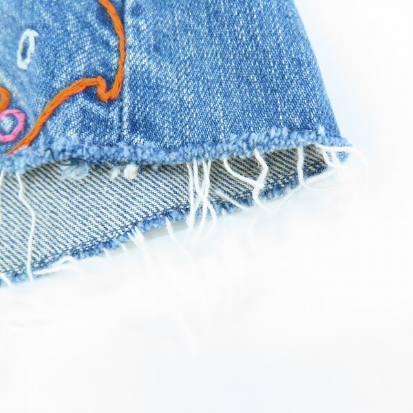 実際に弊社で買取させて頂いたHYSTERIC GLAMOUR/ヒステリックグラマー SPACE MUSIC刺繍 Aラインデニムスカート 01222AK01/27の画像 8枚目