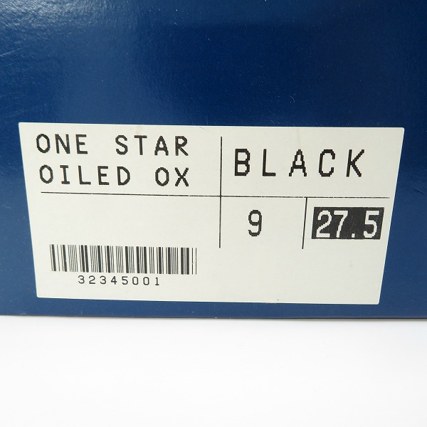 実際に弊社で買取させて頂いた【未使用】CONVERSE/コンバース 日本製 ONE STAR OILED OX ワンスター BLACK/9の画像 9枚目