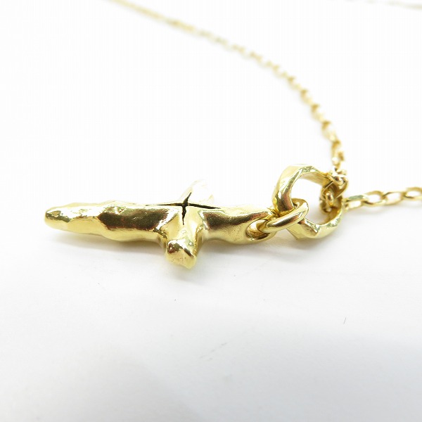 実際に弊社で買取させて頂いたBloody Mary/ブラッディマリー K18 ステールラペンダント/クロストップ/ハーフラウンド チェーンネックレスの画像 2枚目