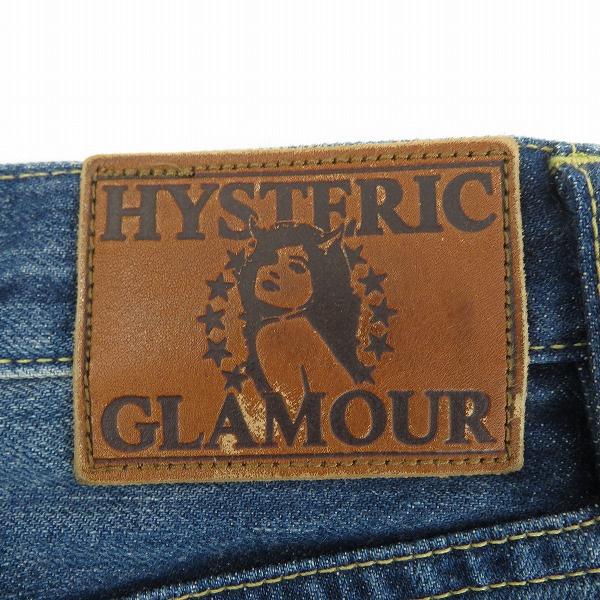 実際に弊社で買取させて頂いたHYSTERIC GLAMOUR/ヒステリックグラマー HSR加工/スリムストレート/リペア加工 スタッズデニムパンツ 0252AP05/34の画像 2枚目