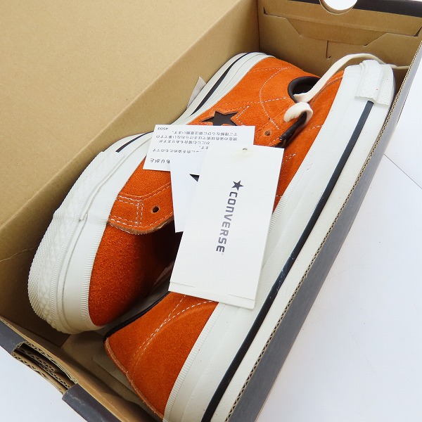 実際に弊社で買取させて頂いたCONVERSE/コンバース ONE STAR SUEDE OX /ORG/BLK/9.5の画像 8枚目
