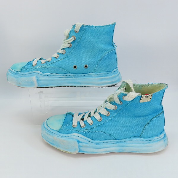 実際に弊社で買取させて頂いたMaison MIHARA YASUHIRO/メゾンミハラヤスヒロ オリジナルソールオーバーダイハイカットスニーカー A04FW709/43の画像 3枚目