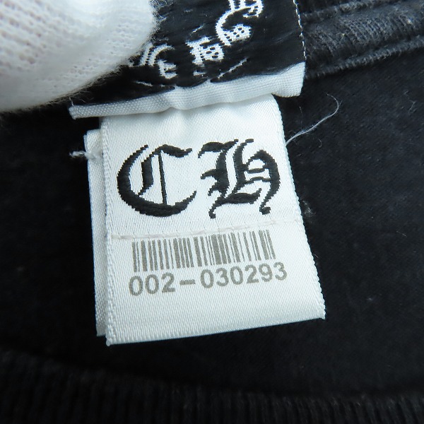 実際に弊社で買取させて頂いた【JPタグ】CHROME HEARTS/クロムハーツ 胸ポケット ホースシュー 半袖 Tシャツ/Sの画像 3枚目