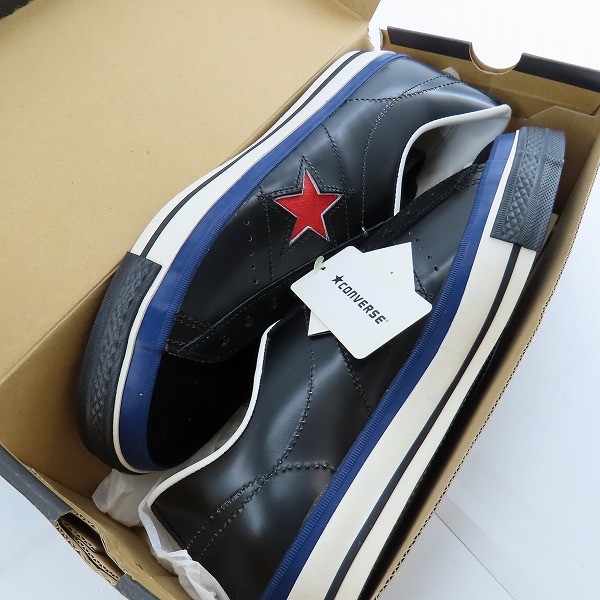 実際に弊社で買取させて頂いた【未使用】CONVERSE/コンバース ONE STAR TUBELINE OX ワンスター チューブライン 黒赤紺/9.5の画像 7枚目