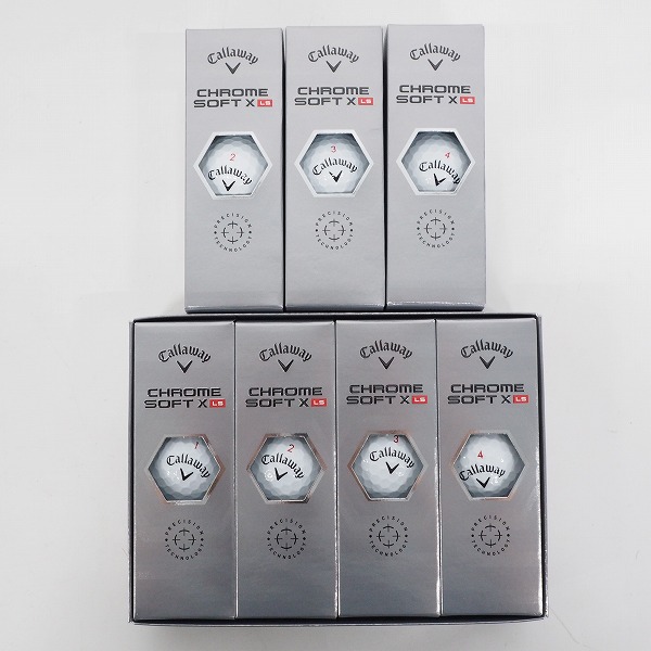 実際に弊社で買取させて頂いた【未使用】Callaway/キャロウェイ CHROME SOFT X LS ゴルフボール ホワイト 21個