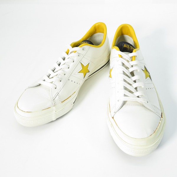 実際に弊社で買取させて頂いたCONVERSE/コンバース 日本製 ONE STAR OX/ワンスター レザーシューズ イエロー/US9.5