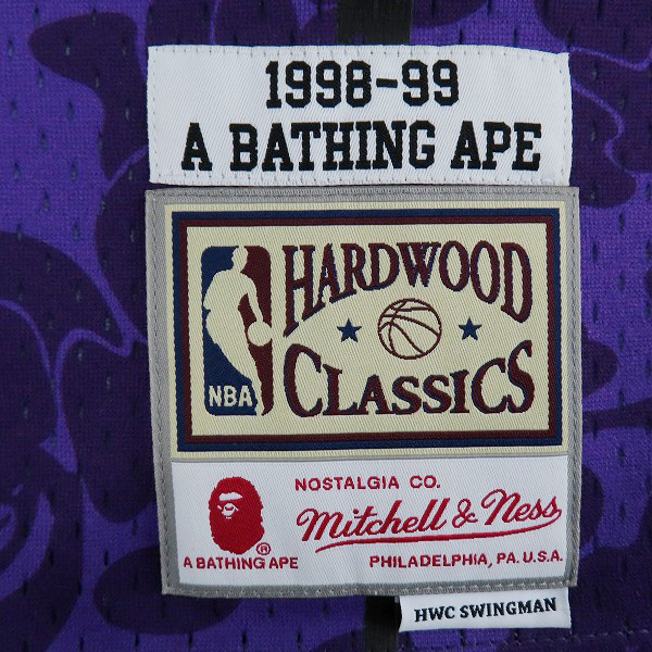 実際に弊社で買取させて頂いたMitchell＆Ness/ミッチェルアンドネス NBA BAPE/ベイプ トロント ラプターズ #93 ユニフォーム/XLの画像 3枚目