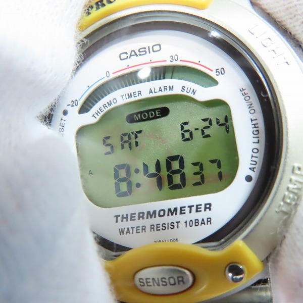 実際に弊社で買取させて頂いたCASIO/カシオ PRO TREK/プロトレック WWF 温度計 カンガルーモデル PRL-10WVJ-9Tの画像 4枚目