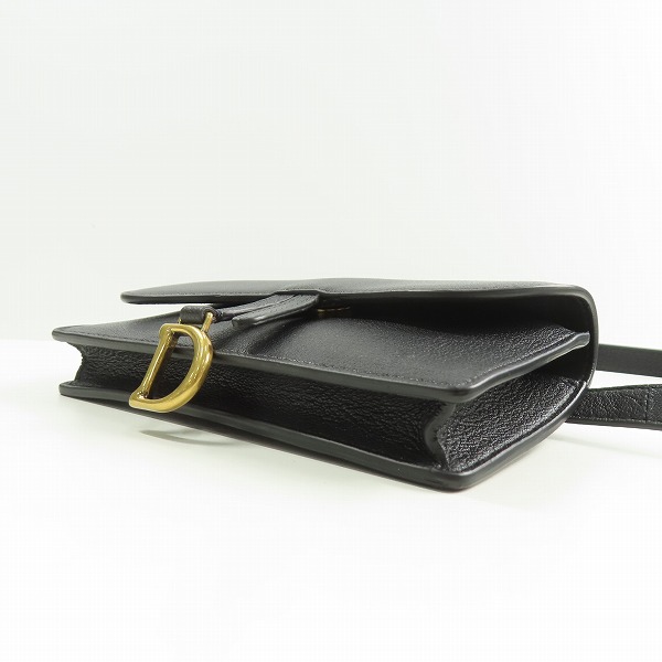 実際に弊社で買取させて頂いたChristian Dior/クリスチャン・ディオール レザーサドルバッグ/ウエストバッグ/ショルダーバッグ S5619CCEHの画像 2枚目