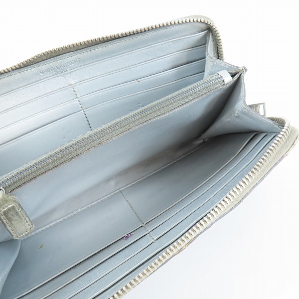 実際に弊社で買取させて頂いたSAINT LAURENT PARIS/サンローランパリ ラウンドファスナー 長財布 小銭入れ有の画像 3枚目