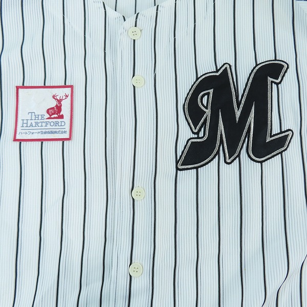 実際に弊社で買取させて頂いたDESCENTE/デサント NPB 千葉ロッテマリーンズ 2005年 アジアチャンピオン ホーム レプリカ ユニフォーム DLM-081S/Lの画像 2枚目