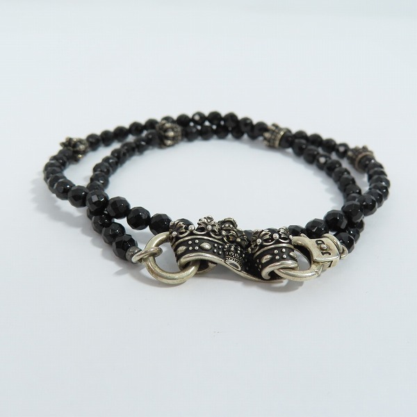 実際に弊社で買取させて頂いたJustin Davis/ジャスティンデイビス BLACK SERPENT/CROWN ブラックサーペント/クラウン ブレスレット SBJ640の画像 1枚目