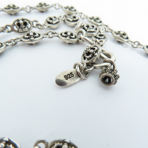 実際に弊社で買取させて頂いたJustin Davis/ジャスティンデイビス QE2 クラウン チェーンネックレス SNJ120 50cmの画像 2枚目