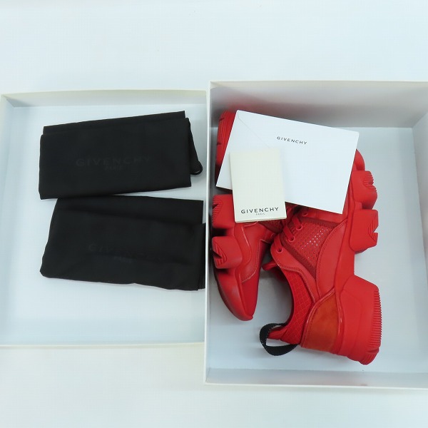 実際に弊社で買取させて頂いたGIVENCHY/ジバンシー ローカットスニーカー/ダッドシューズ レッド FR 0178/40の画像 8枚目