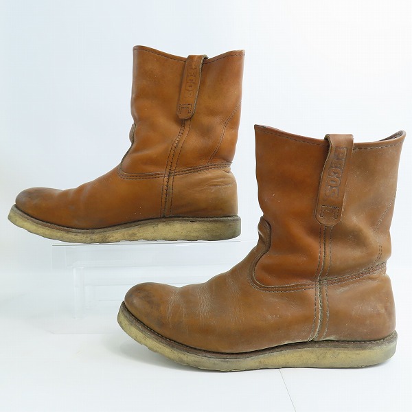 実際に弊社で買取させて頂いたRED WING/レッドウィング ペコスブーツ 赤羽タグ 866/10.5Eの画像 3枚目