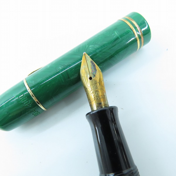 実際に弊社で買取させて頂いたPelikan/ペリカン 1935 LIMITED EDTION 4000本限定 グリーン 万年筆 ペン先 18K-750