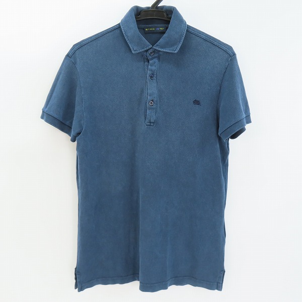 実際に弊社で買取させて頂いたETRO/エトロ 胸ロゴ刺繍 襟下ペイズリー柄半袖ポロシャツ XS