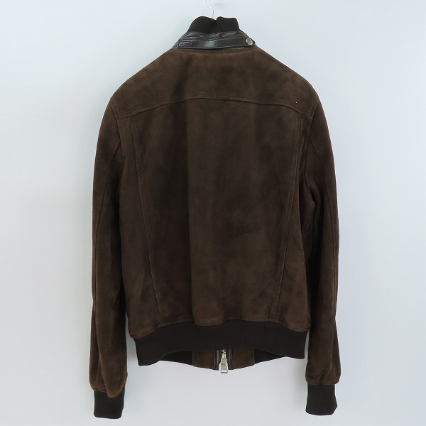 実際に弊社で買取させて頂いたTOM FORD/トムフォード LIGHT SUEDE TRACK BOMBER/ライトスエード トラックボンバー スエード ジャケット/46の画像 1枚目