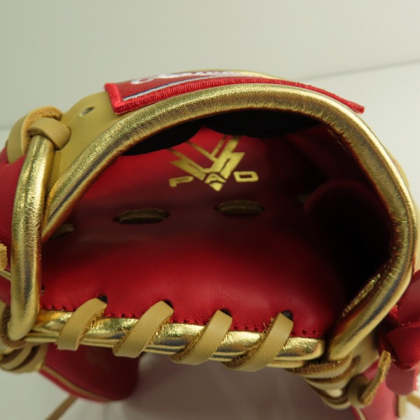 実際に弊社で買取させて頂いたRawlings/ローリングス HYPER TECH COLOR SYNC 軟式 オールラウンド 野球グローブ/グラブ GR4HTCN55Wの画像 4枚目