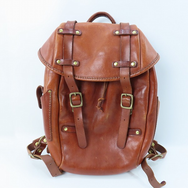 実際に弊社で買取させて頂いたHERZ/ヘルツ 半かぶせの二本ベルト リュック/レザー バックパック R-152