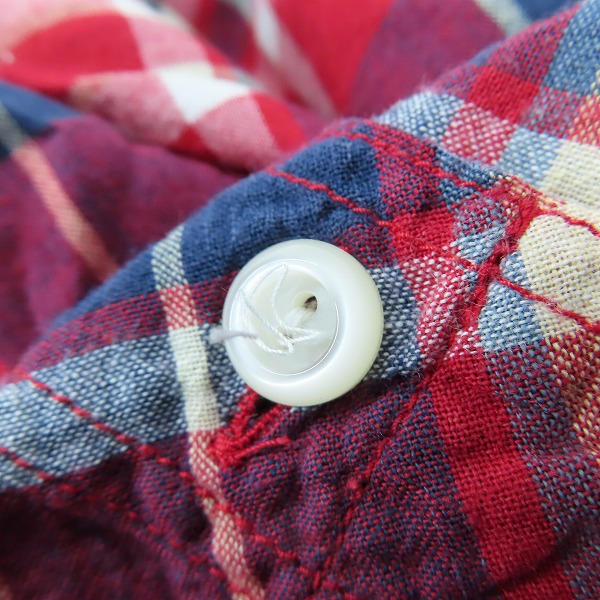 実際に弊社で買取させて頂いたSUGAR CANE/シュガーケーン チェック柄 半袖 シャツ SC36929 Mの画像 5枚目