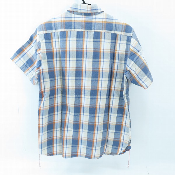 実際に弊社で買取させて頂いたSUGAR CANE/シュガーケーン チェック柄 半袖シャツ SC37004 Lの画像 1枚目