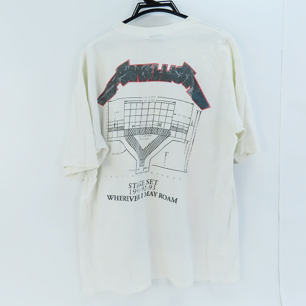 実際に弊社で買取させて頂いたMETALLICA/メタリカ 1991年 ツアー ヴィンテージ バンドTシャツ/バンT/XLの画像 1枚目