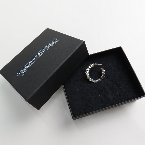 実際に弊社で買取させて頂いたCHROME HEARTS/クロムハーツ クロステイルフープピアスの画像 9枚目