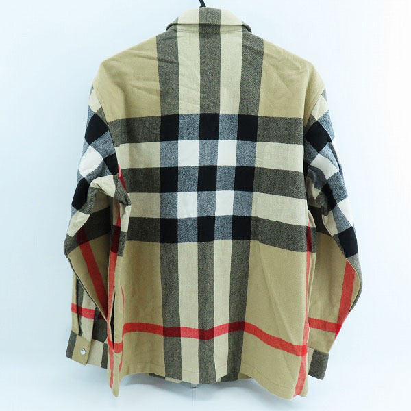 実際に弊社で買取させて頂いた【未使用】BURBERRY/バーバリー ジップアップ バーバリーチェック シャツジャケット 8050135/Mの画像 1枚目