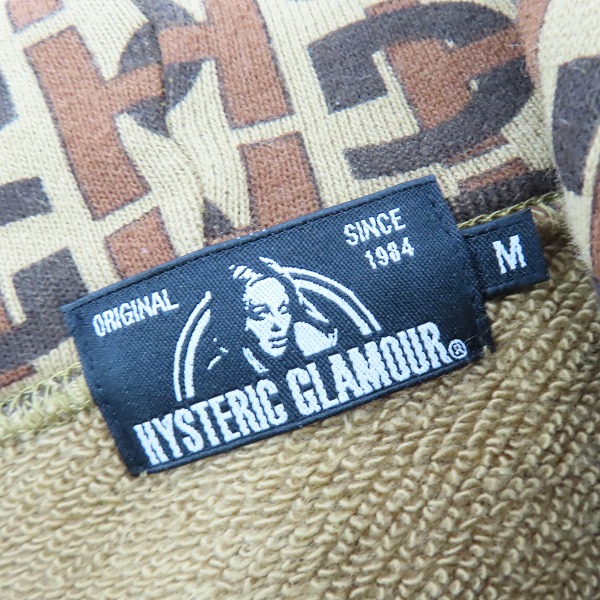 実際に弊社で買取させて頂いたHYSTERIC GLAMOUR/ヒステリックグラマー HG柄 スウェット パーカー 02201CF03/Mの画像 2枚目