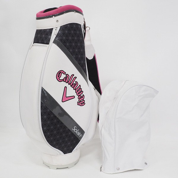 実際に弊社で買取させて頂いたCallaway/キャロウェイ Solaire/ソレイル レディース 6分割キャディバッグ ホワイトの画像 1枚目